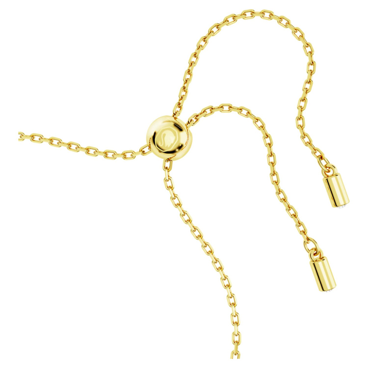 Idyllia bracelet Mixed cuts, Clover, Green, Gold-tone plated